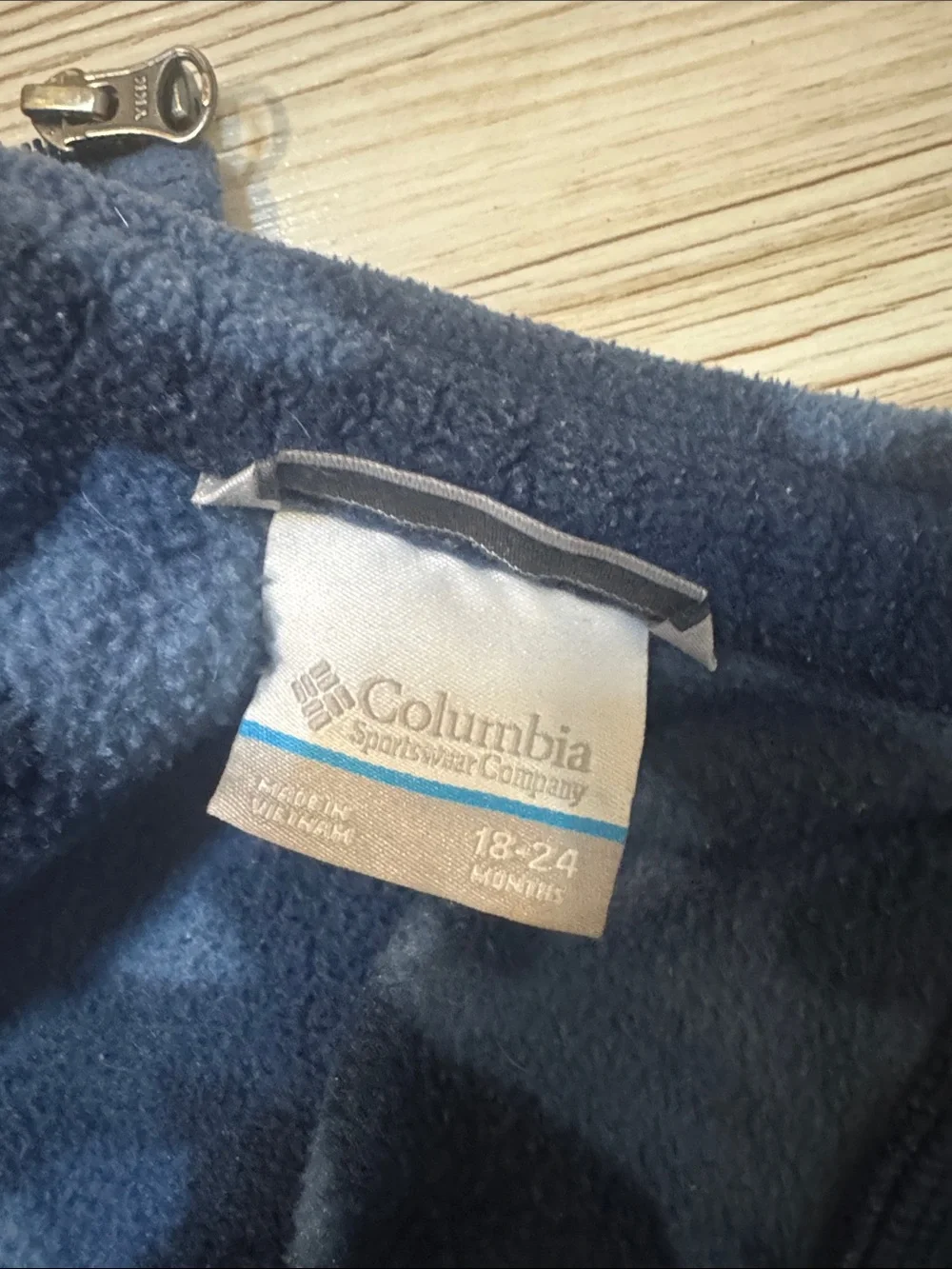 Columbia Navy and Dark Blue Camo Fleece Jacket
